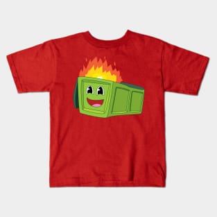 Burn Bright Dumpster Fire Kids T-Shirt